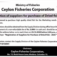 Registration of suppliers for purchase of Dried Fish -2025